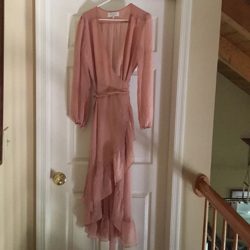 Wayf long sleeve wrap dress